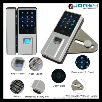 Security Fingerprint Glass Door Lock with Remote Control (JYF-L8800)